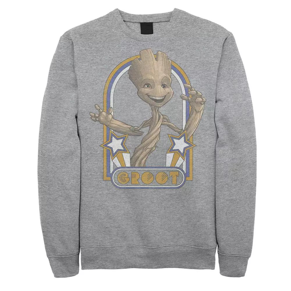 Men's Marvel Guardians Of The Galaxy Groot Retro Star Portrait Sweatshirt,  Product Image