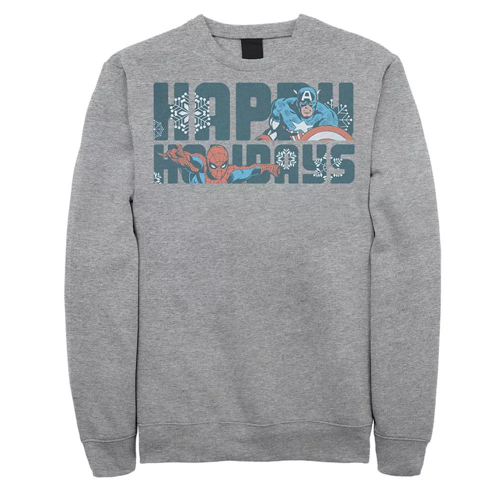 Men's Marvel Happy Holiday Heroes Seasonal Fleece,  Product Image