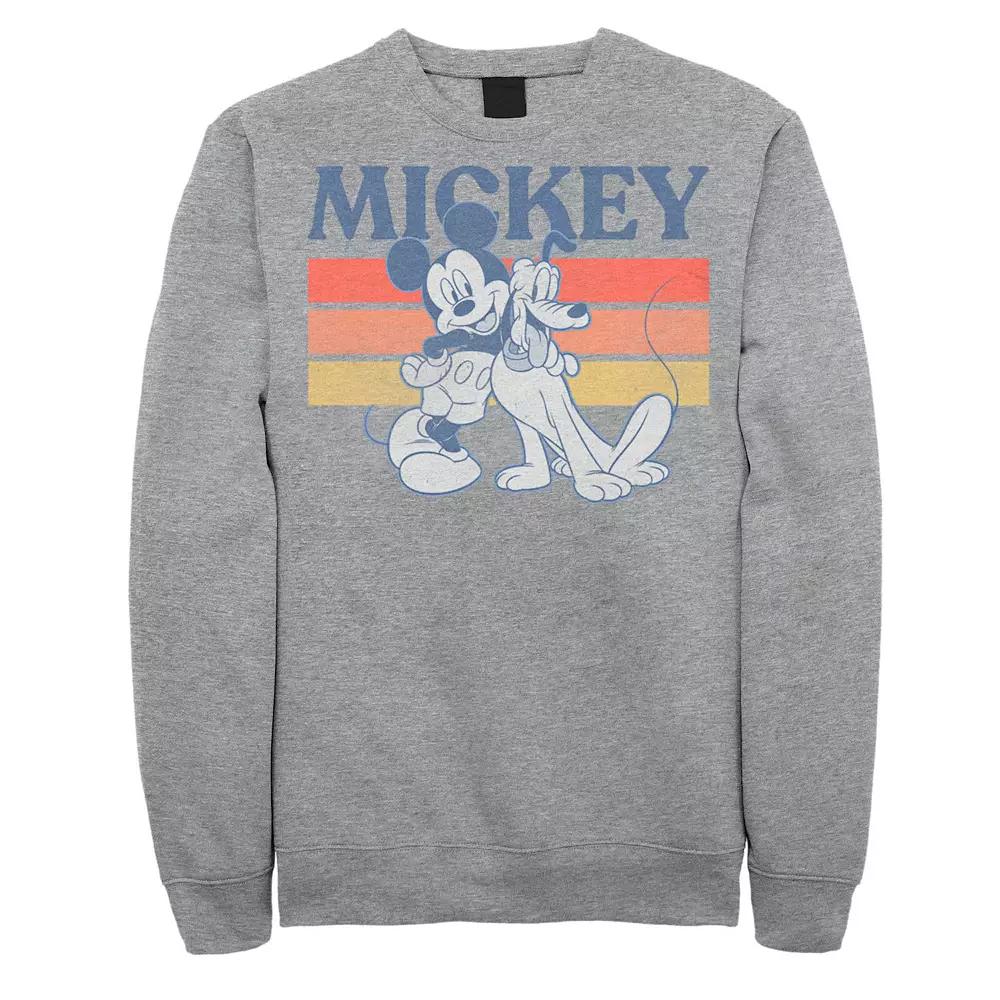 Disney's Mickey And Friends Mickey And Pluto Men's Retro Line Sweatshirt,  Product Image