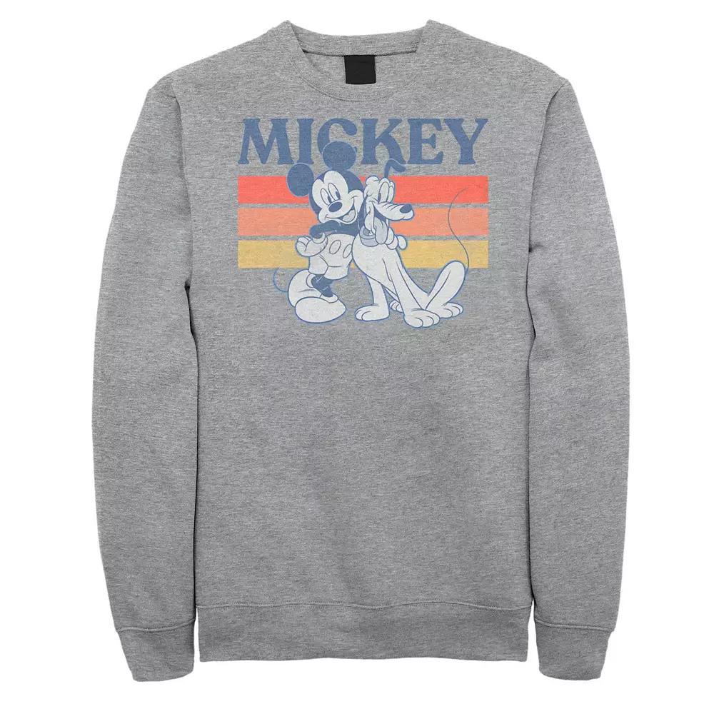 Disney's Mickey Mouse & Friends Big & Tall Mickey And Pluto Retro Line Graphic Fleece, Men's,  Product Image