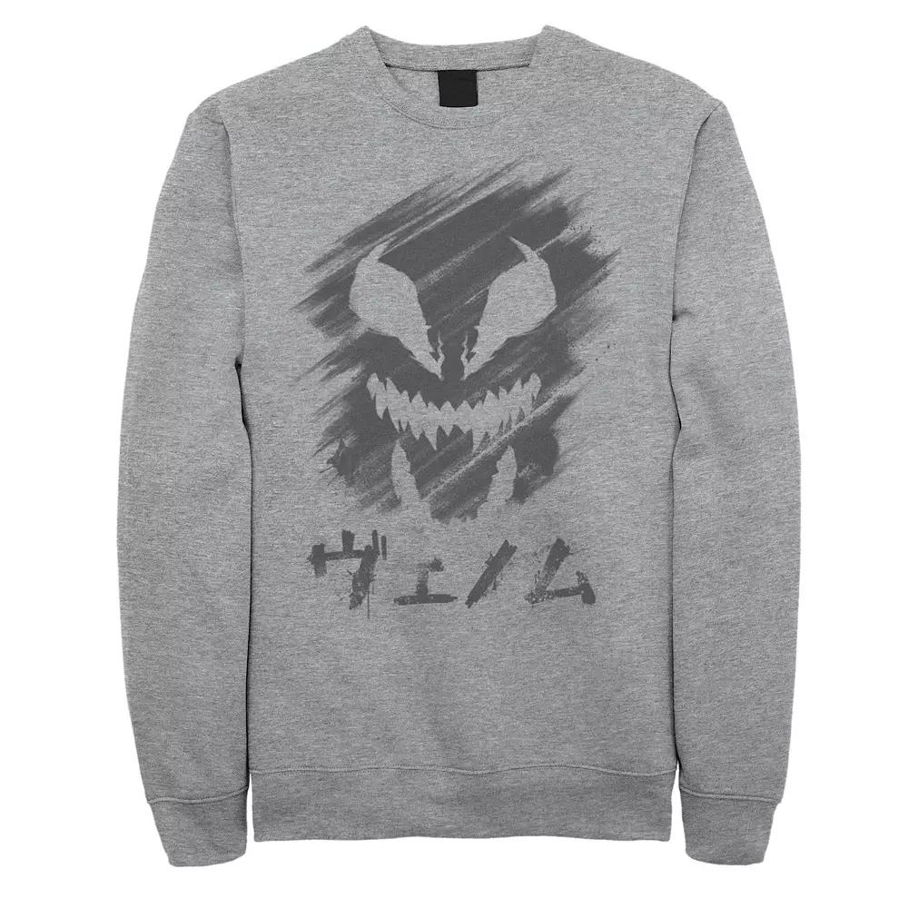 Men's Marvel Venom Kanji Face Brush Strokes Fleece,  Product Image