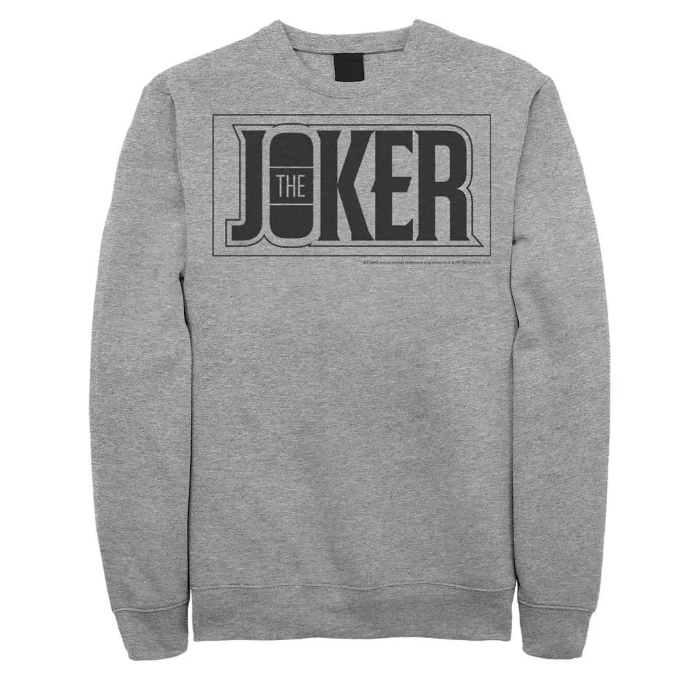Men's DC Comics The Joker Bold Text Poster Sweatshirt,  Product Image
