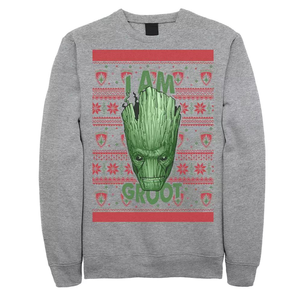 Men's Marvel Guardians Of The Galaxy Groot Retro Star Portrait Sweatshirt,  Product Image