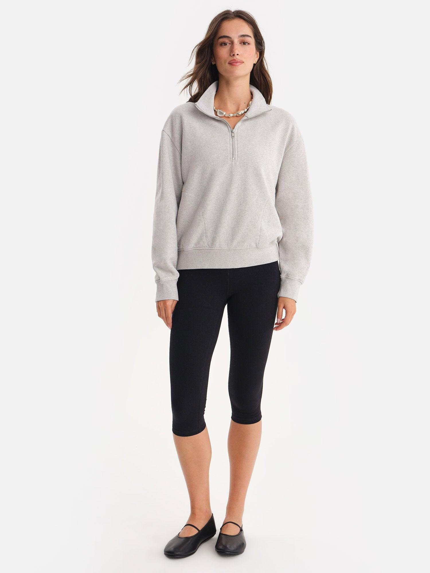 Organic Fleece Quarter Zip Sweatshirt Female Product Image