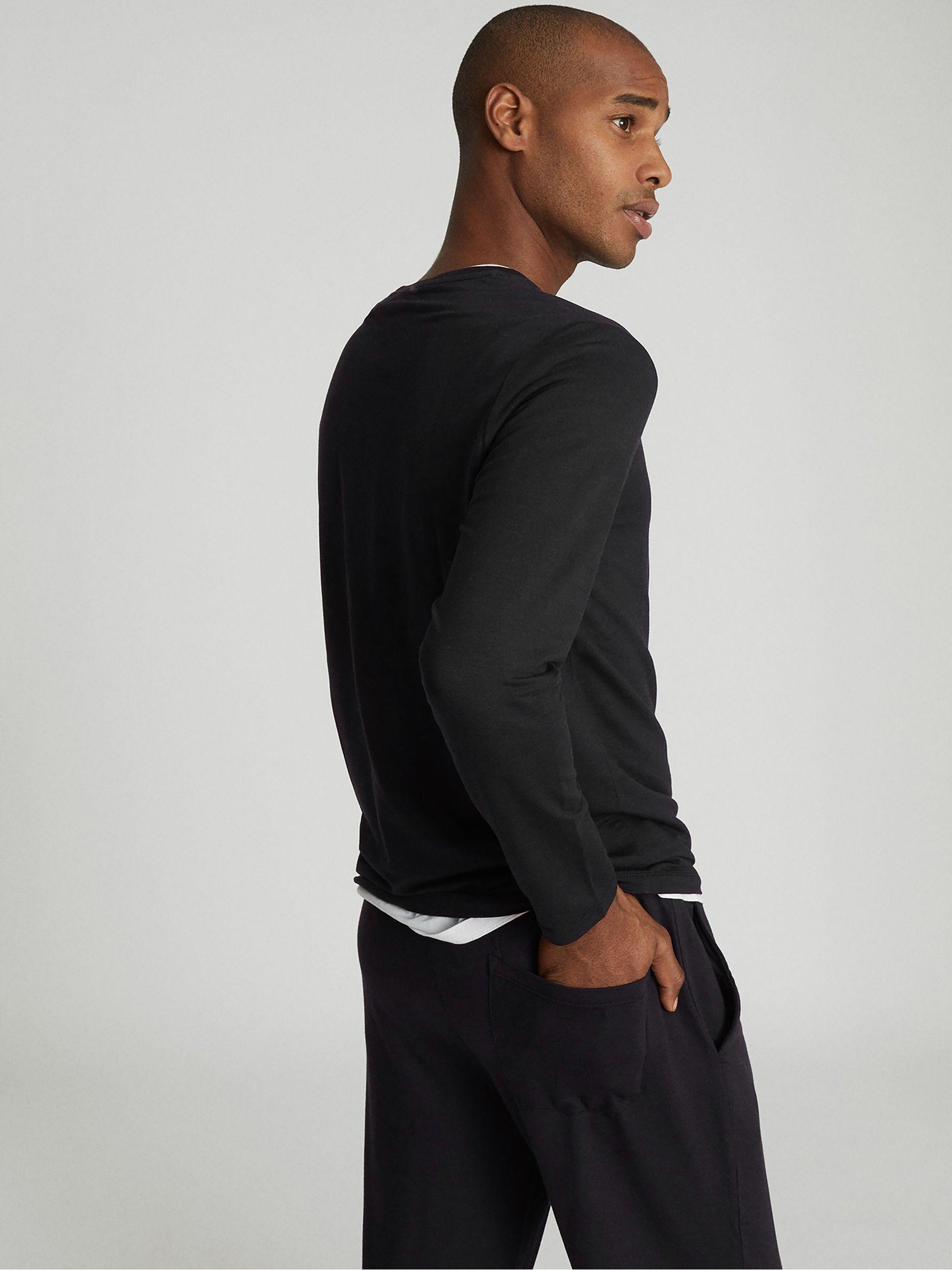 Crew Neck Jersey Top in Charcoal Product Image