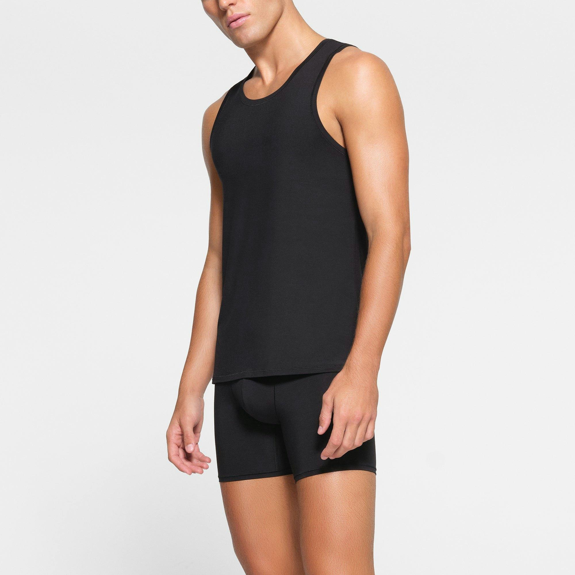 SKIMS STRETCH MENS TANK 3-PACK | OBSIDIAN Product Image