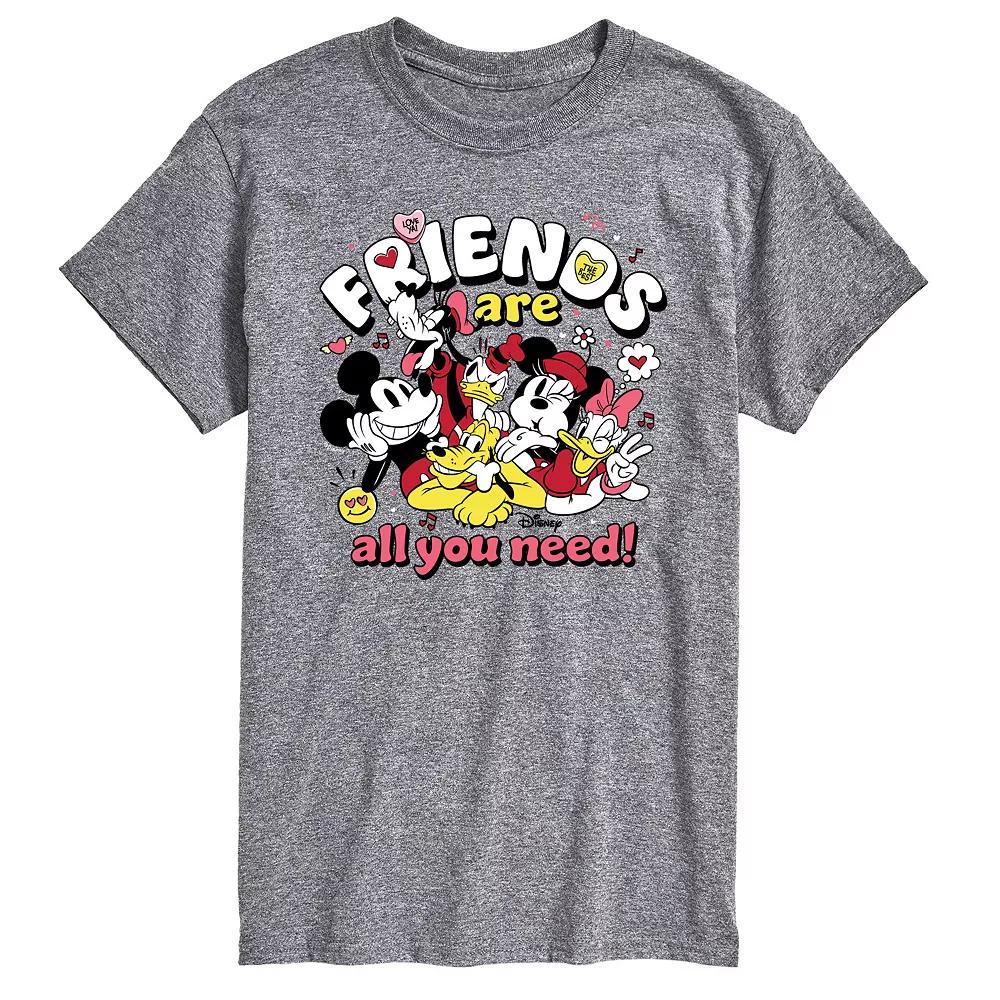 Disney's Mickey Mouse & Friends Big & Tall Friends Are All You Need Graphic Tee, Men's,  Product Image