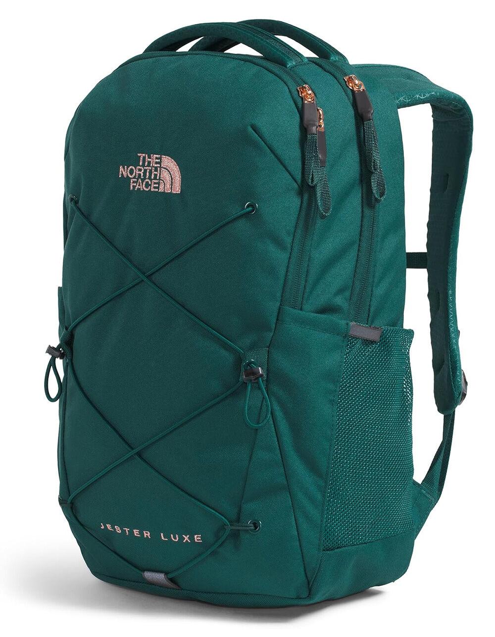 THE NORTH FACE Jester Luxe Womens Backpack - DEEP NORI/BURNT CORAL METALLIC Product Image