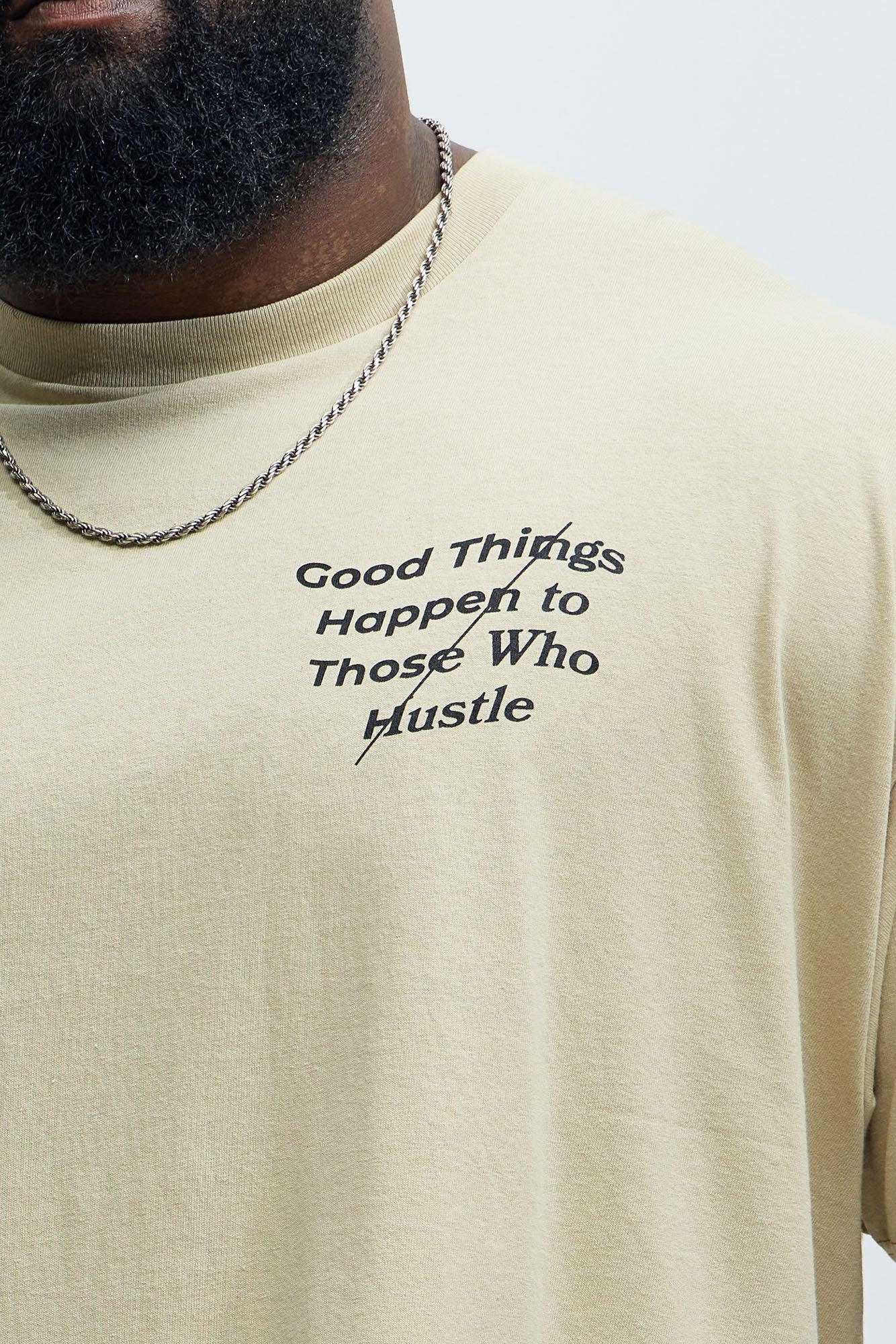 Hustle Good Things Short Sleeve Tee - Sand Product Image