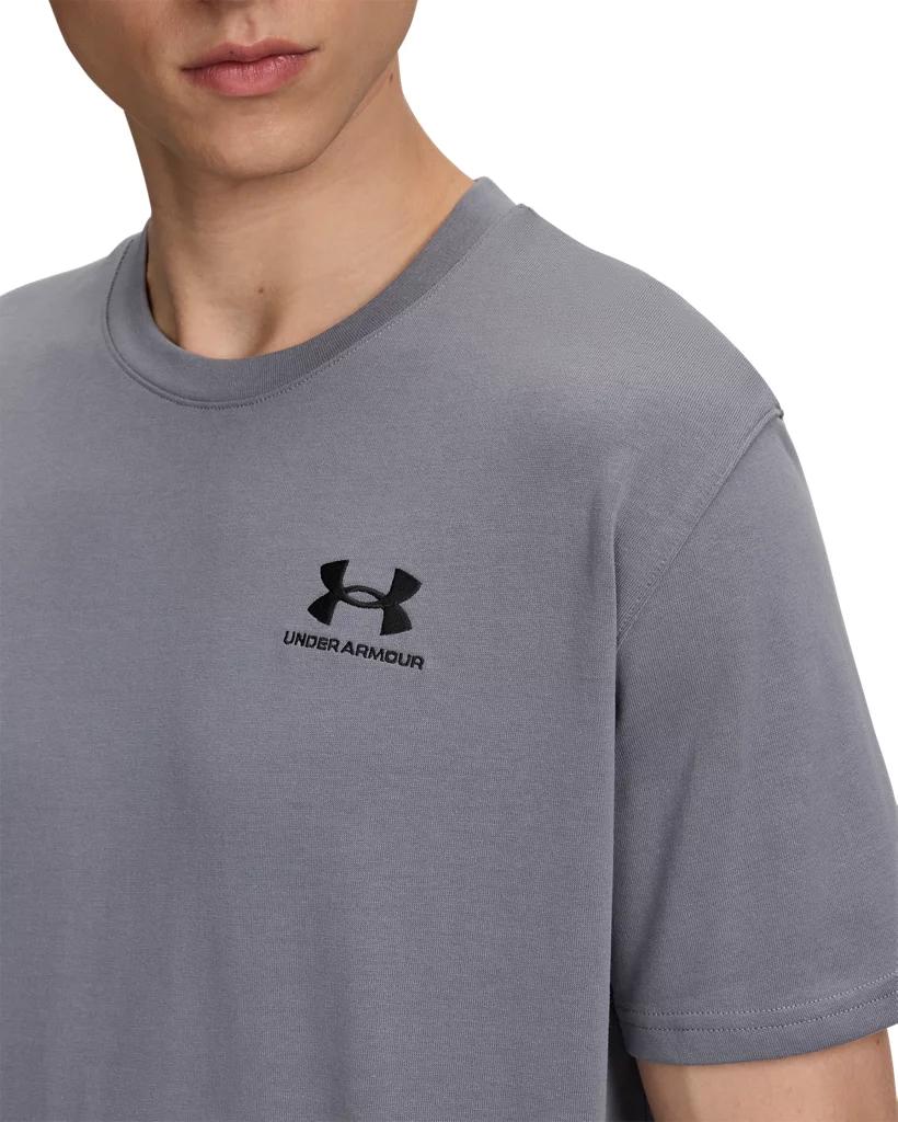 Men's UA Logo Embroidered Heavyweight Short Sleeve Product Image