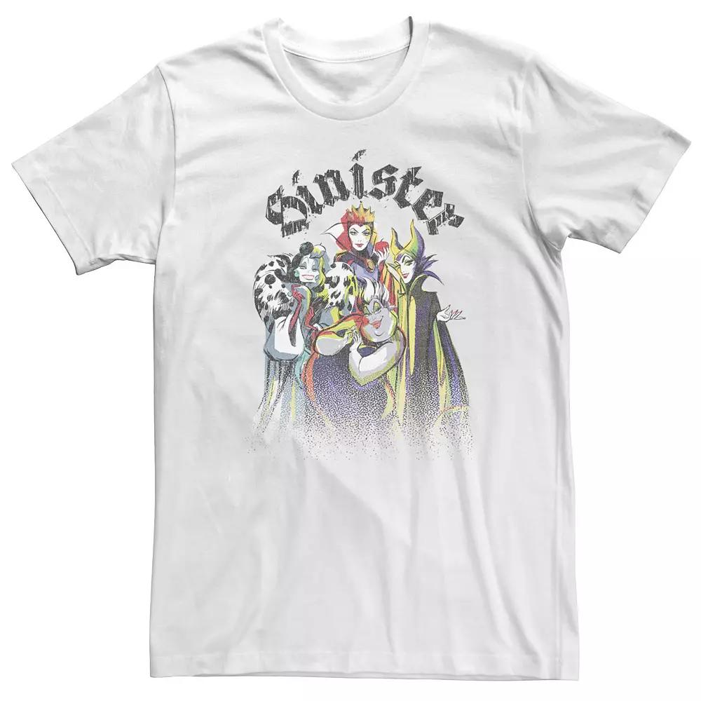 Big & Tall Disney Villains Sinister Group Tee, Men's, Size: 5XL, White Product Image