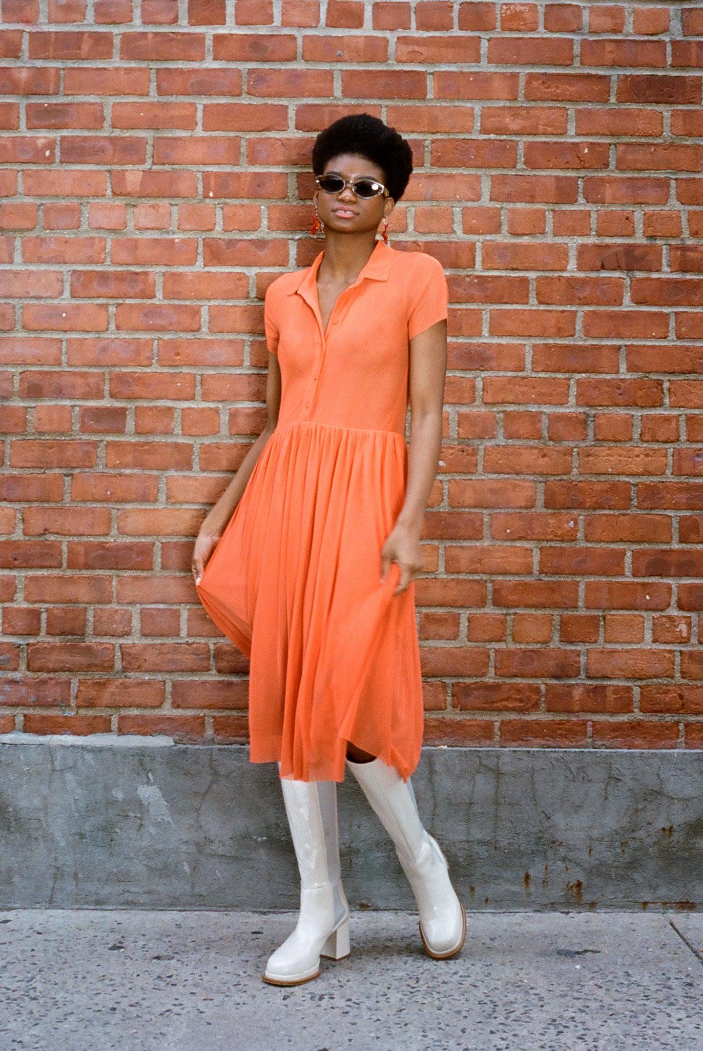 Sid Dress - International Orange Product Image