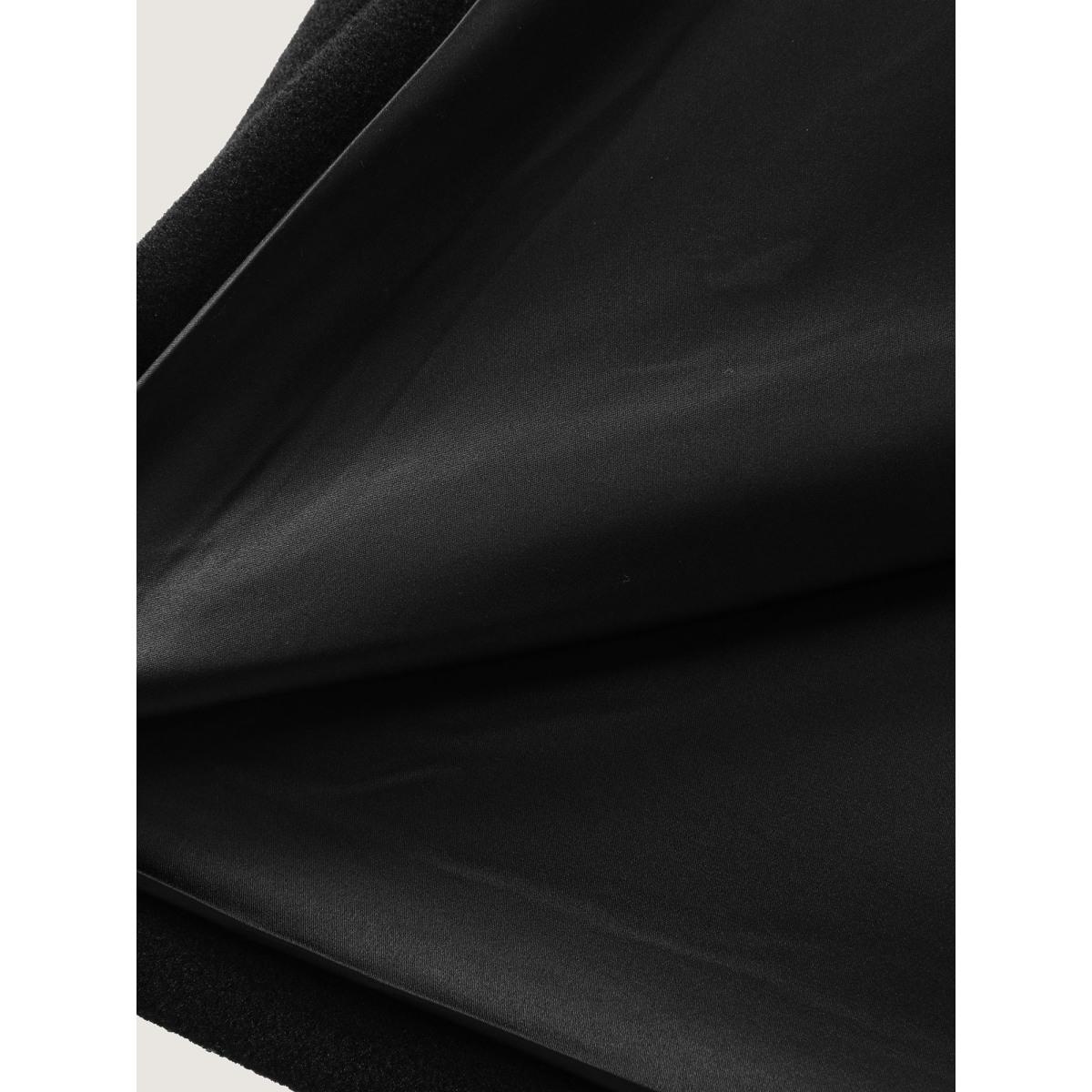 Plus Size Notched Collar Cinched Waist Coat Women Black Bodycon Ladies Elegant Winter Coats BloomChic 22-24/3X Product Image