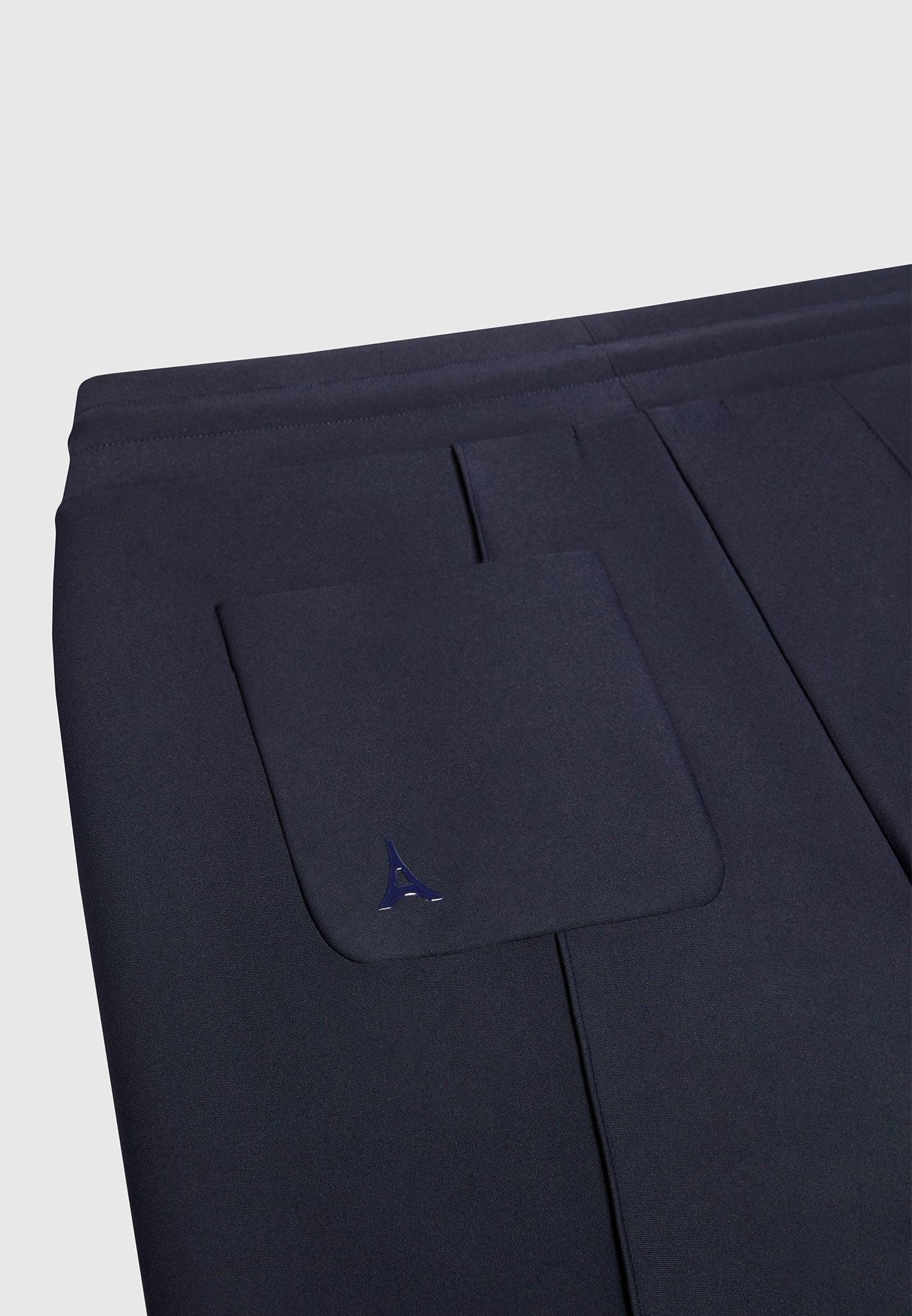 Neoprene Tapered Fit Pintuck Joggers - Navy Male Product Image