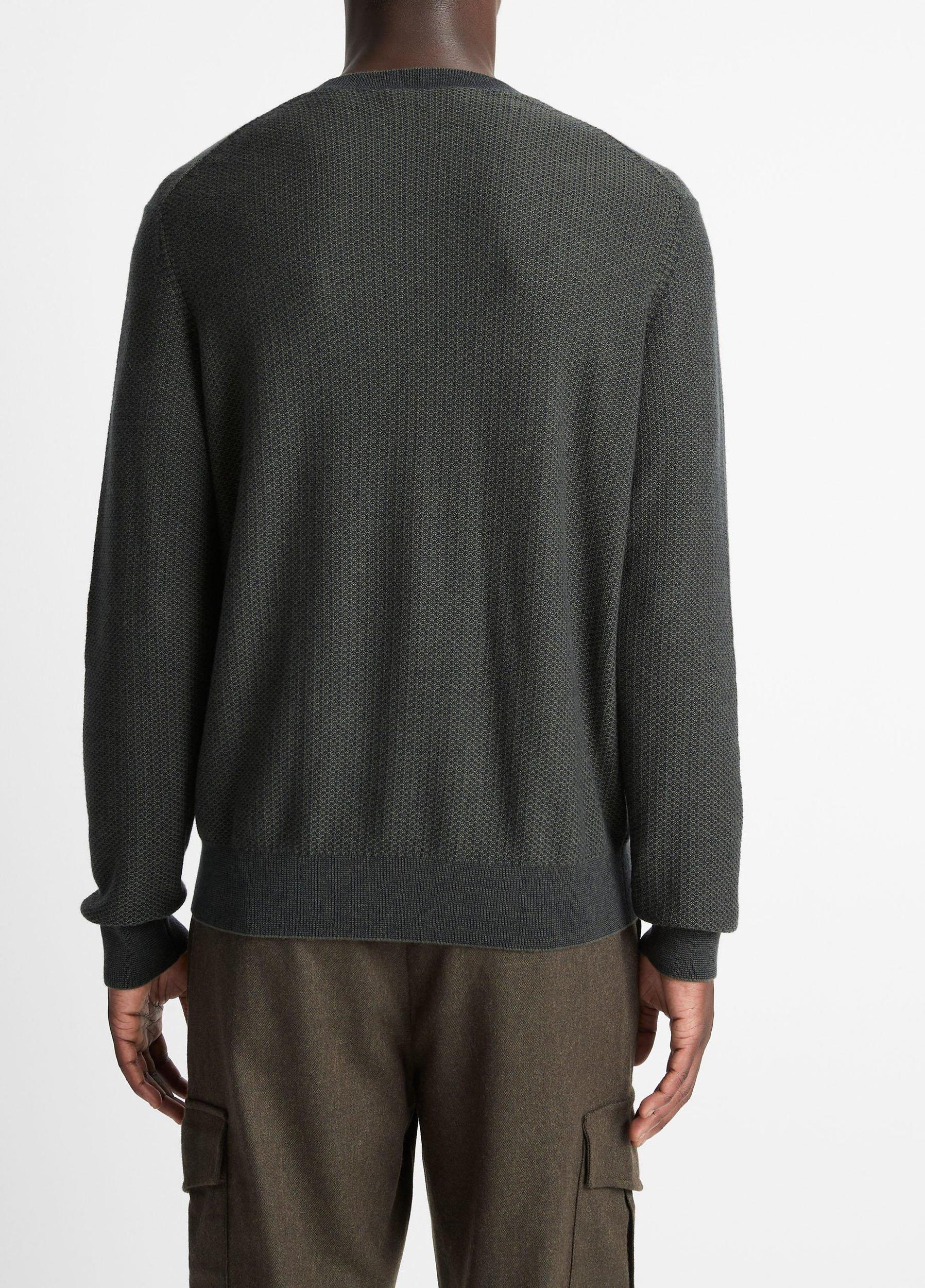 Geo-Jacquard Wool-Blend Crew Neck Sweater Product Image