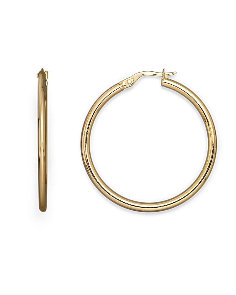 Womens 18K Yellow Gold Hoop Earrings/25MM Product Image