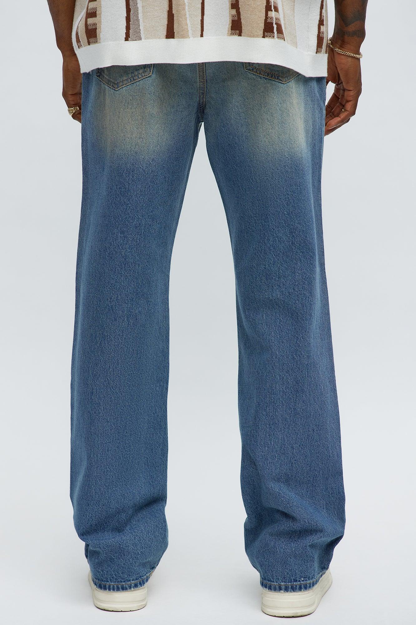 Stacked Slim Flare Play Dirty Distressed Jeans - Vintage Blue Wash Product Image