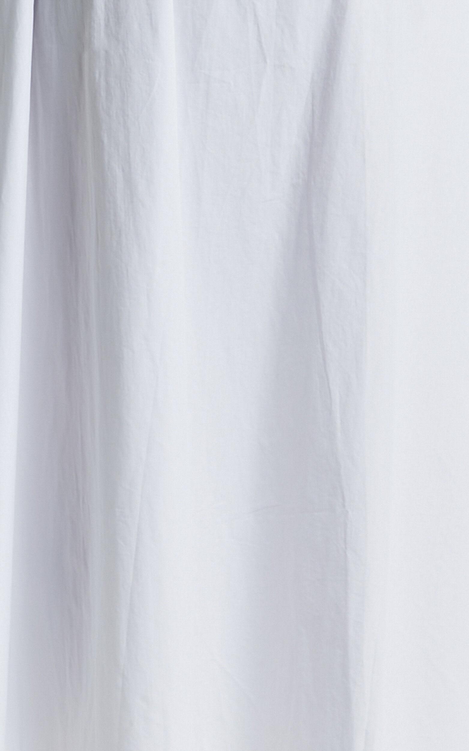 Sula Two Piece Set - One Shoulder Bralette Crop Top and Midi Skirt Set in White Product Image