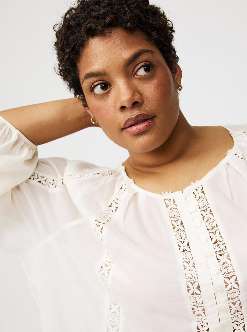 Crochet Inset Top Product Image