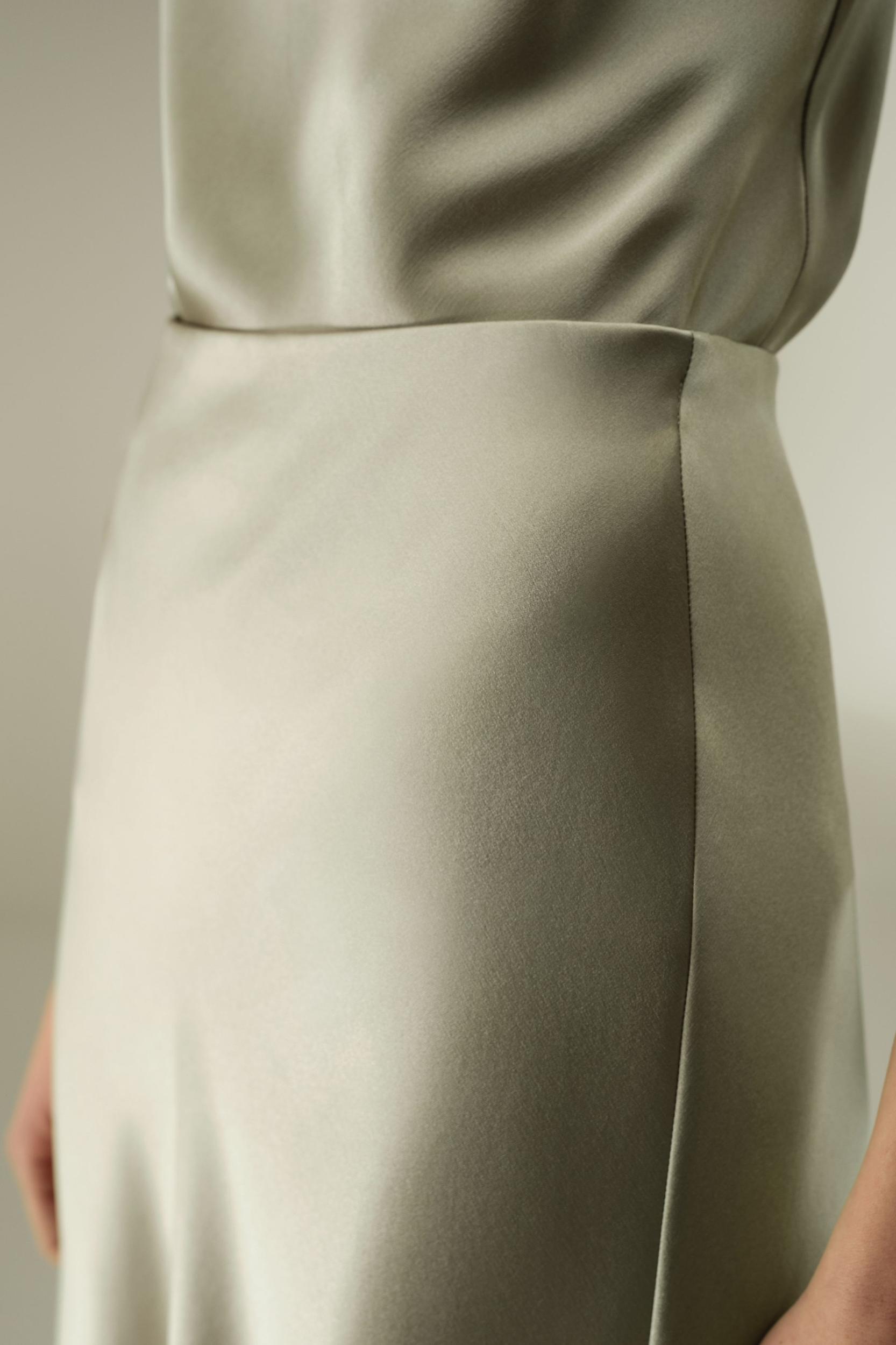 LILYSILK Silk Skirt - Women - Artichoke Mulberry Silk - Eco-Friendly Ankle-Length Skirt 6 Product Image