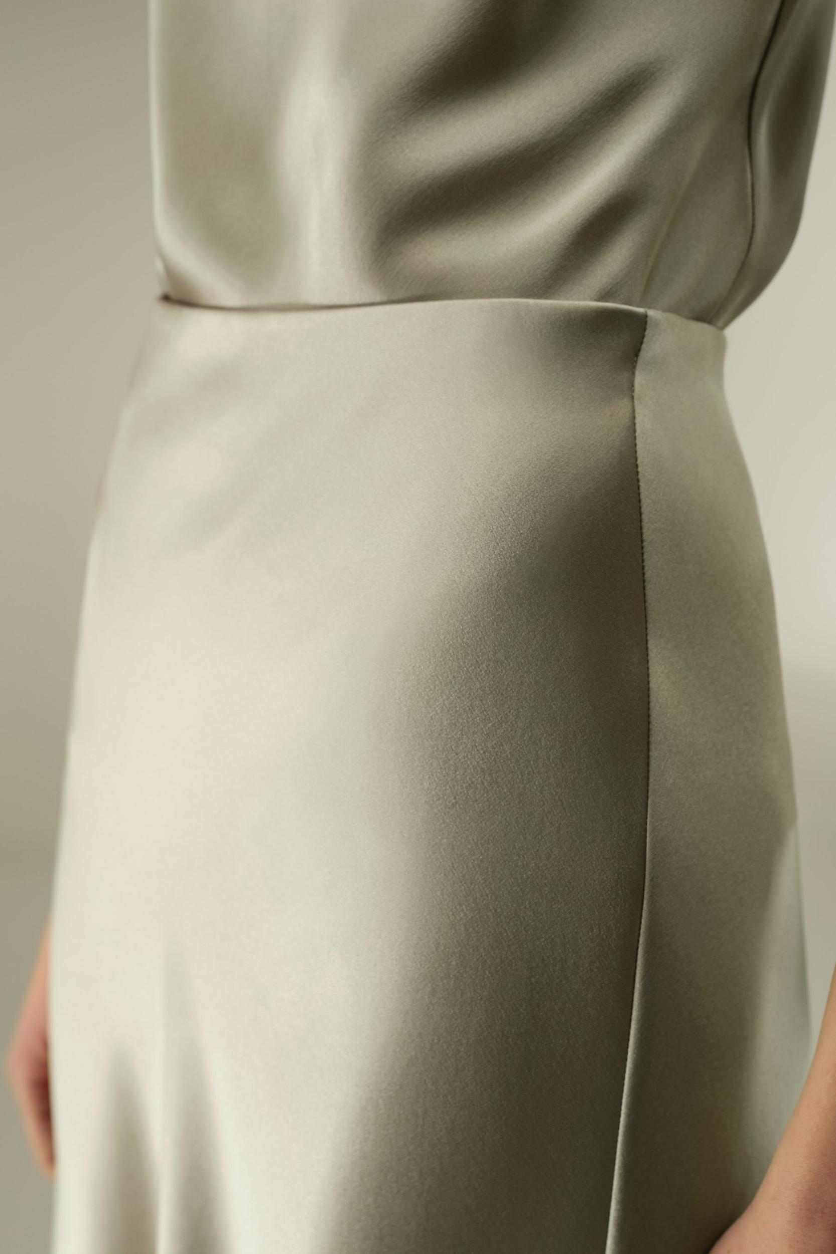 LILYSILK Silk Skirt - Women - Artichoke Mulberry Silk - Eco-Friendly Ankle-Length Skirt 6 Product Image