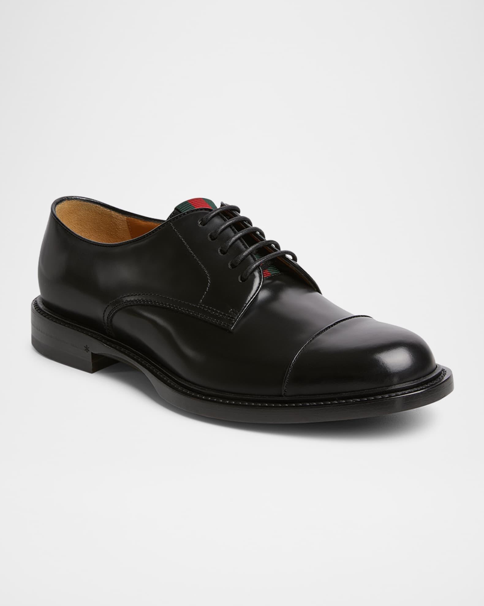Men's William Leather Cap-Toe Derby Shoes Product Image