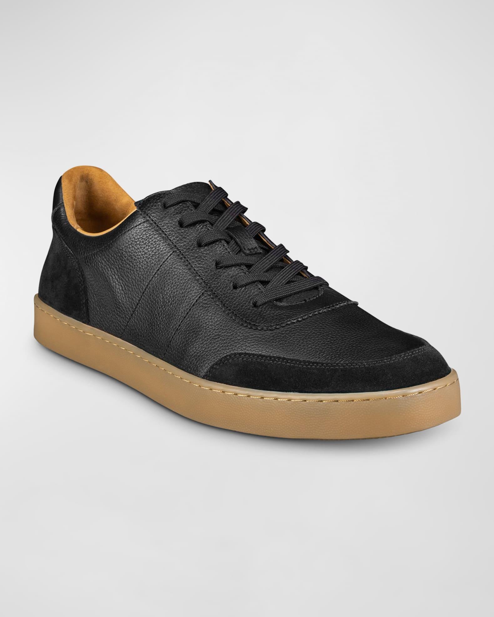 Men's Liam Grained Leather Low-Top Sneakers Product Image