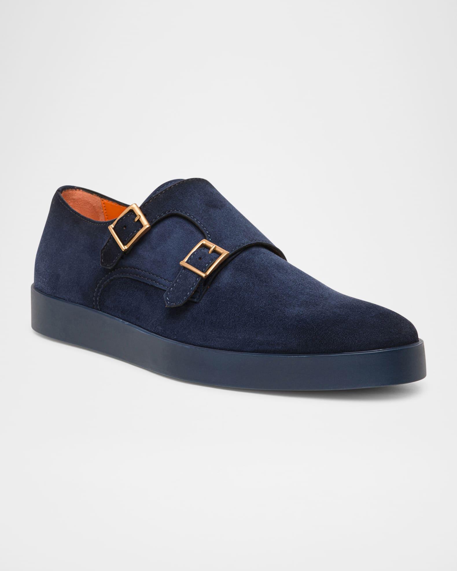 Men's Bankable Suede Double-Monk Strap Sneakers Product Image
