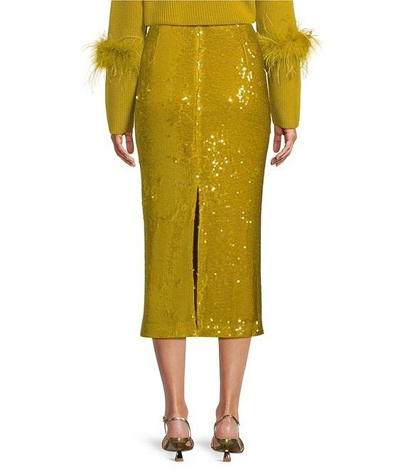 Antonio Melani Iman Sequin High Rise Pencil Midi Skirt Product Image
