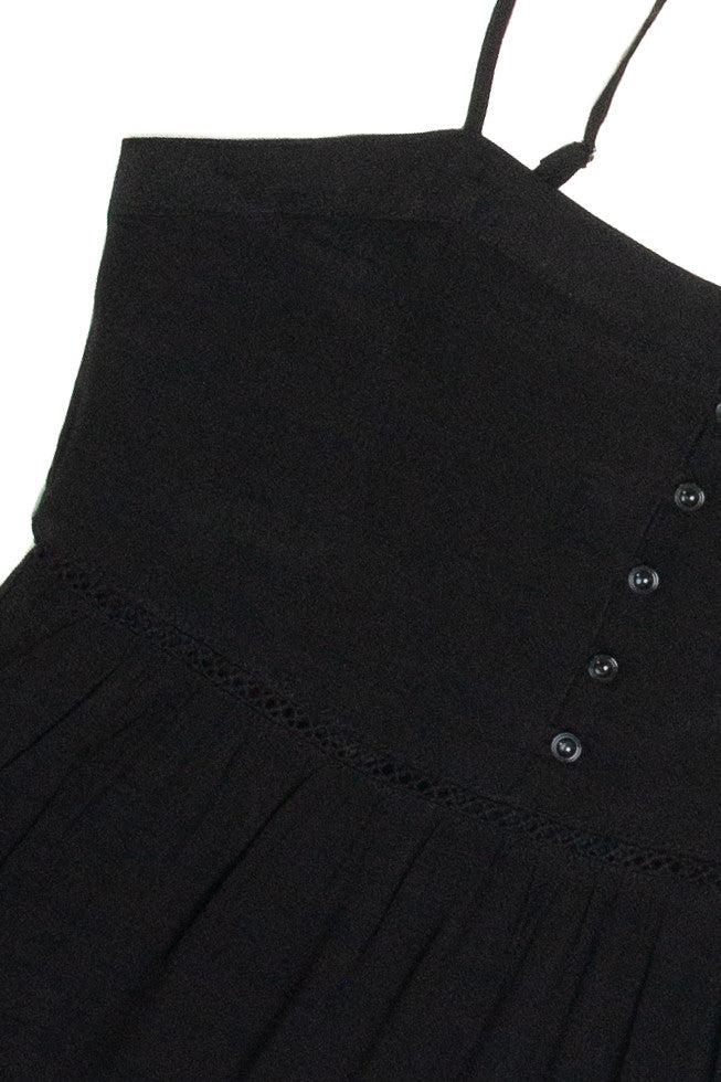 Black Ruffle Tiered Mini Dress Product Image