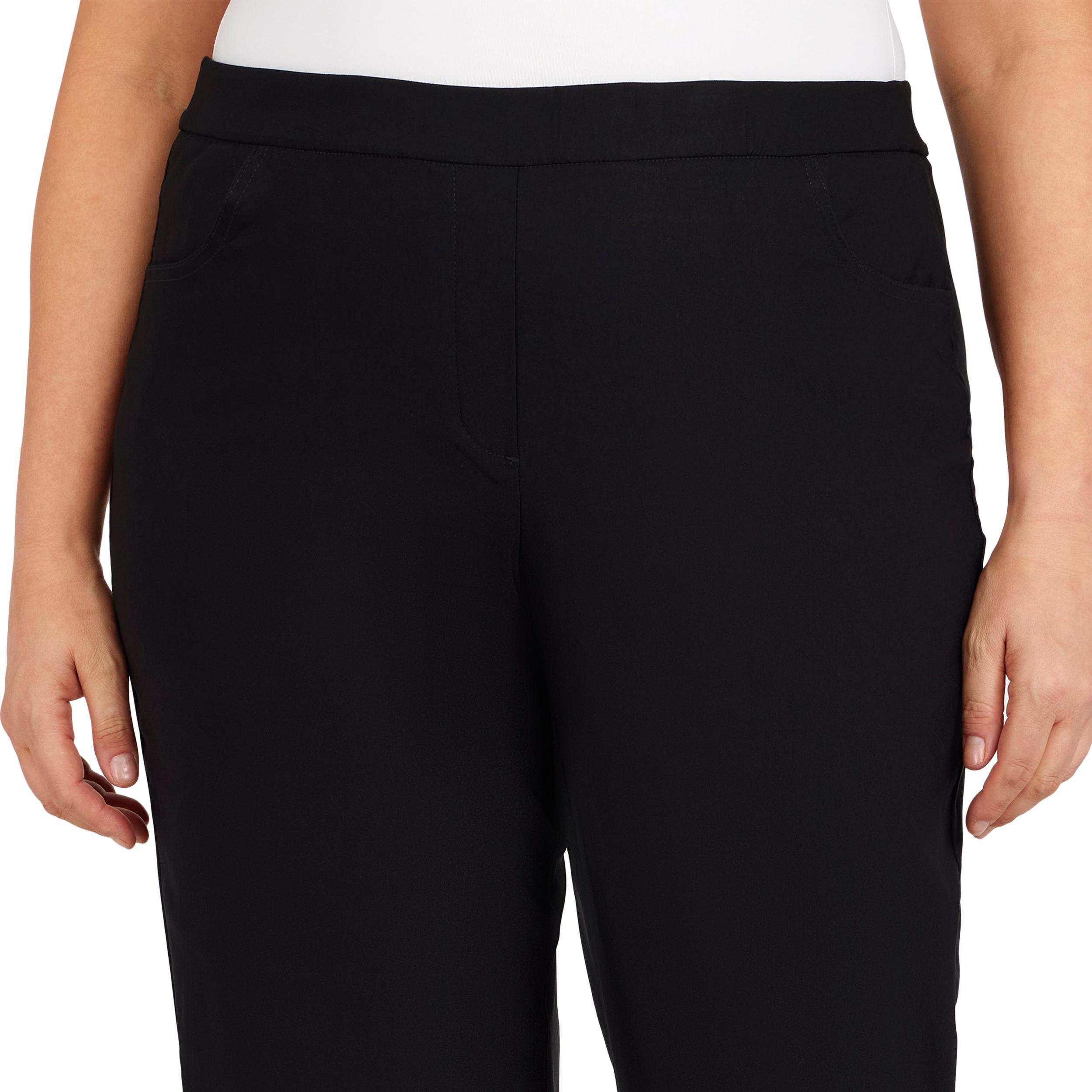 Alfred Dunner Plus Classic Allure Fit Proportioned Pant with Elastic Comfort Waistband Short Length Product Image