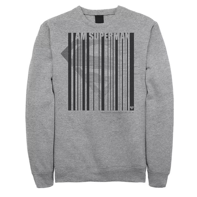 Men's DC Comics Superman Barcode Chest Logo Sweatshirt,  Product Image