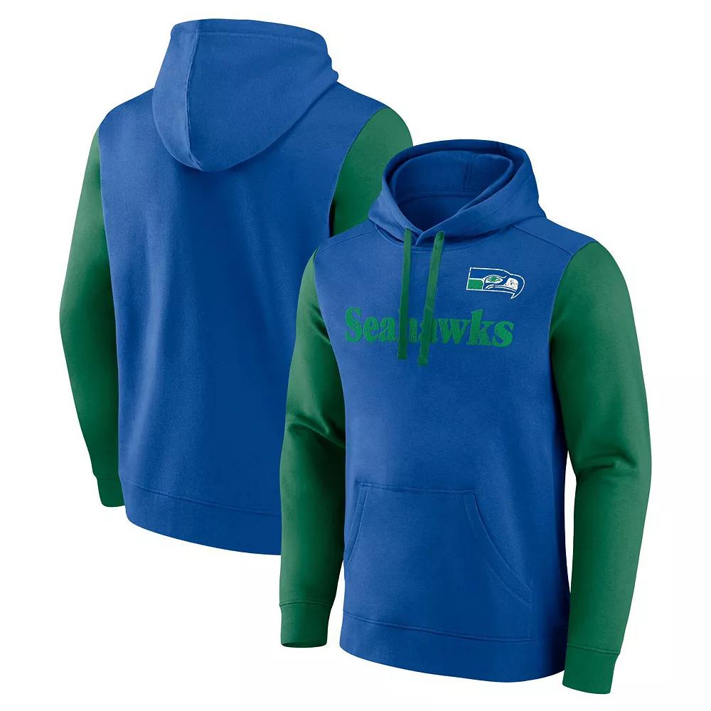 Men's Fanatics Royal Seattle Seahawks Fleece Pullover Hoodie,  Product Image