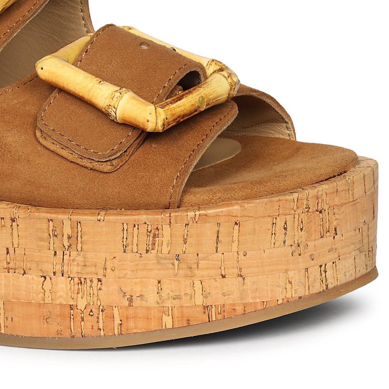 Corkie - Cognac Sandals Product Image