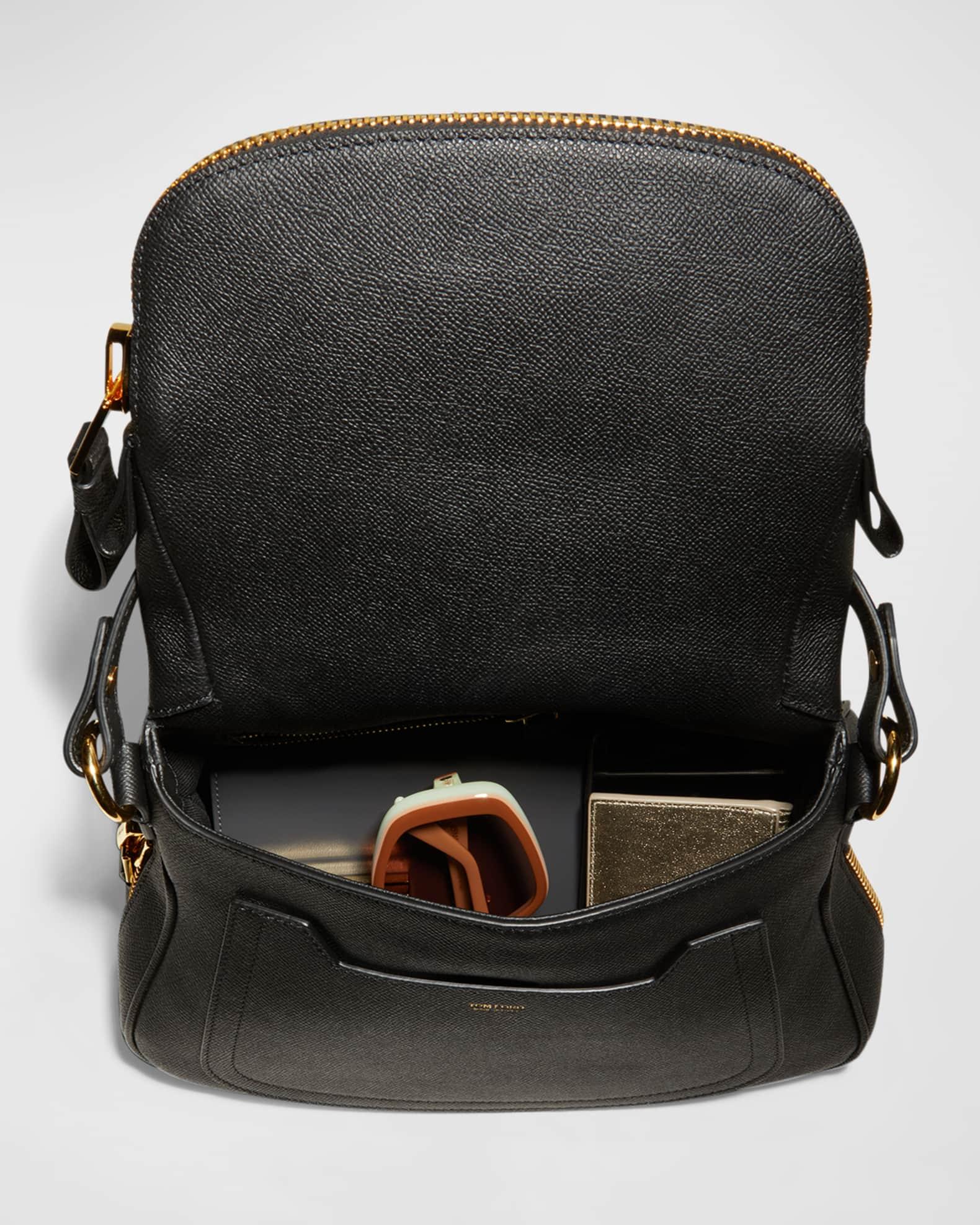 Jennifer Medium Double Strap Bag in Grained Leather Product Image