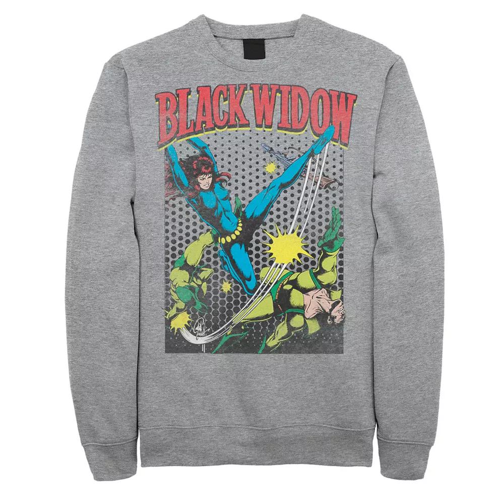 Men's Marvel Black Widow Classic Retro Comic Swing Sweatshirt,  Product Image