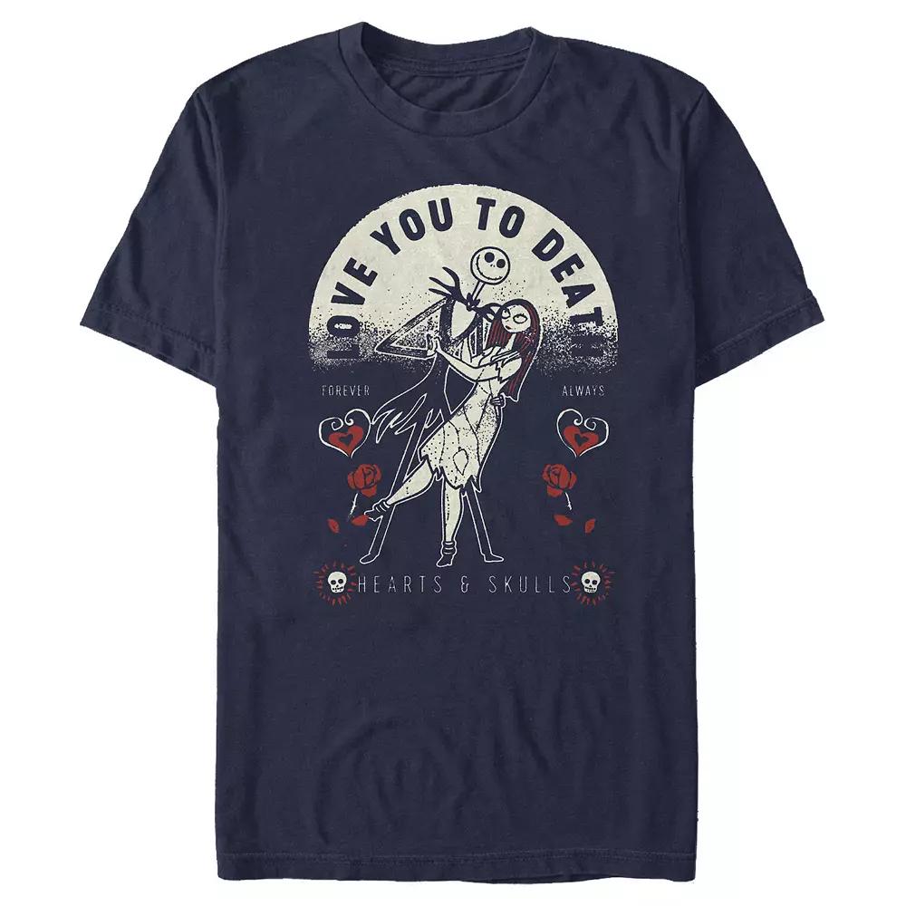 Disney's The Nightmare Before Christmas Love You To Death Men's Graphic Tee, Size: Small, Blue Product Image