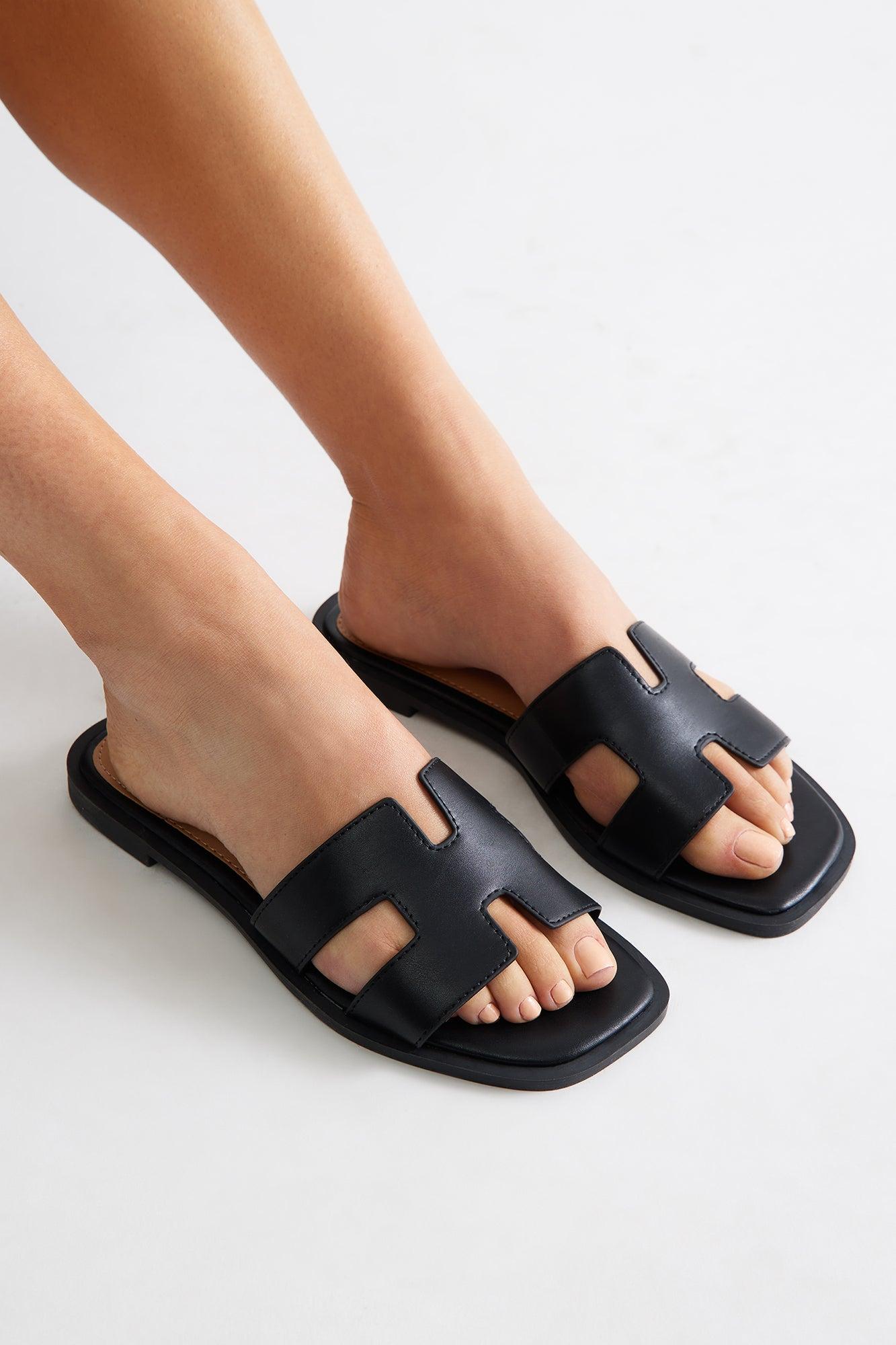 Noe Slip On Sandals - Black Product Image