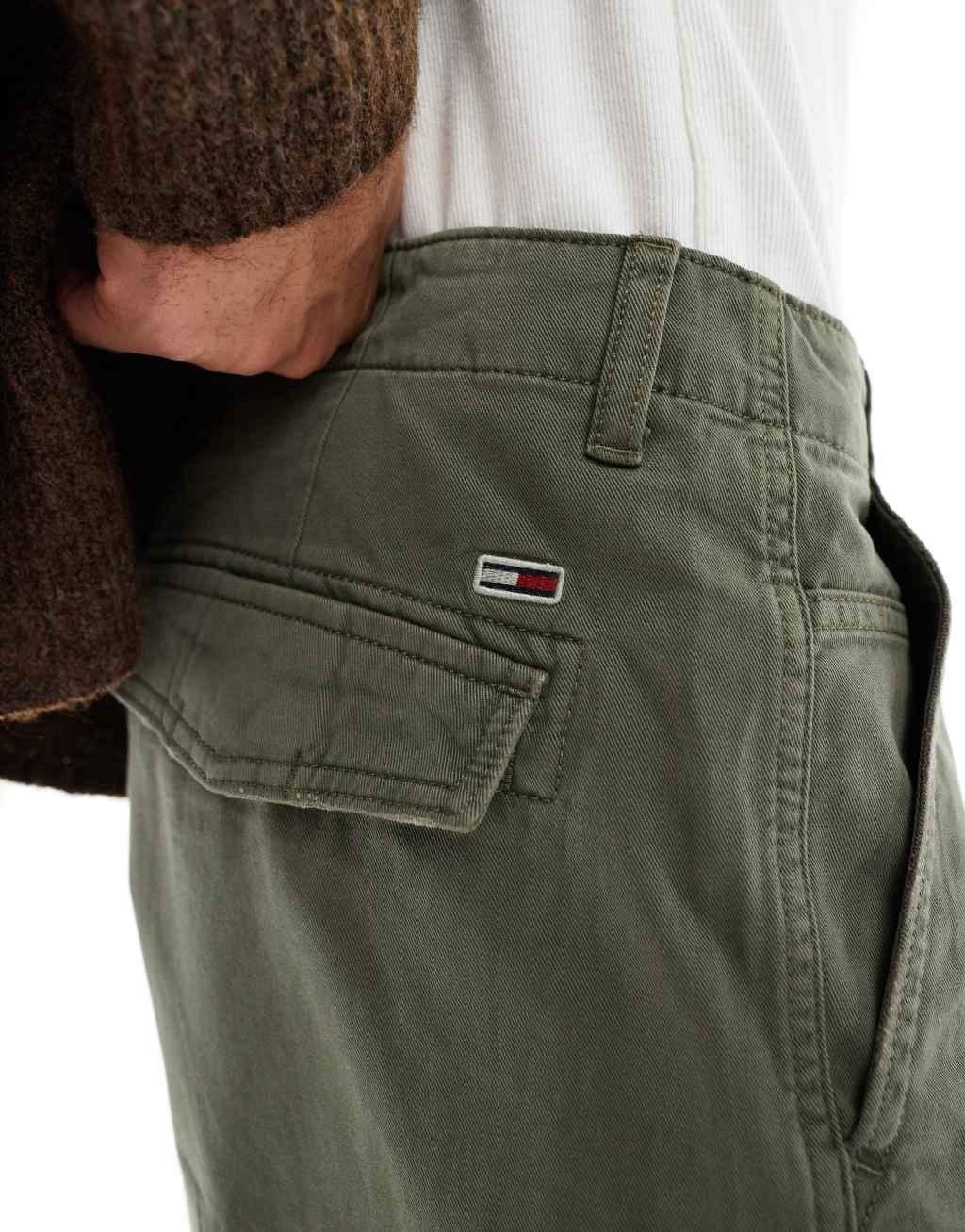 Tommy Jeans Jaimie cargo pants in olive green Product Image