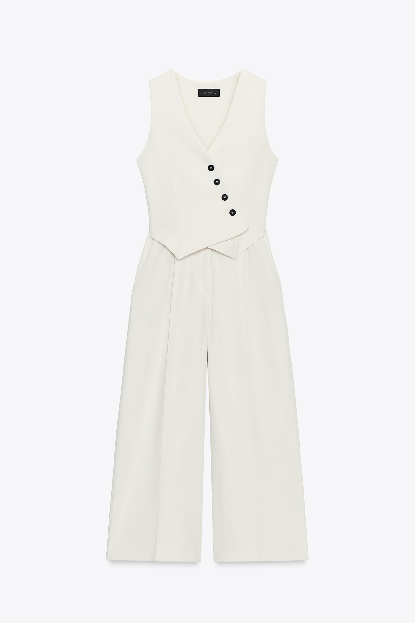 WIDE LEG VEST JUMPSUIT Product Image