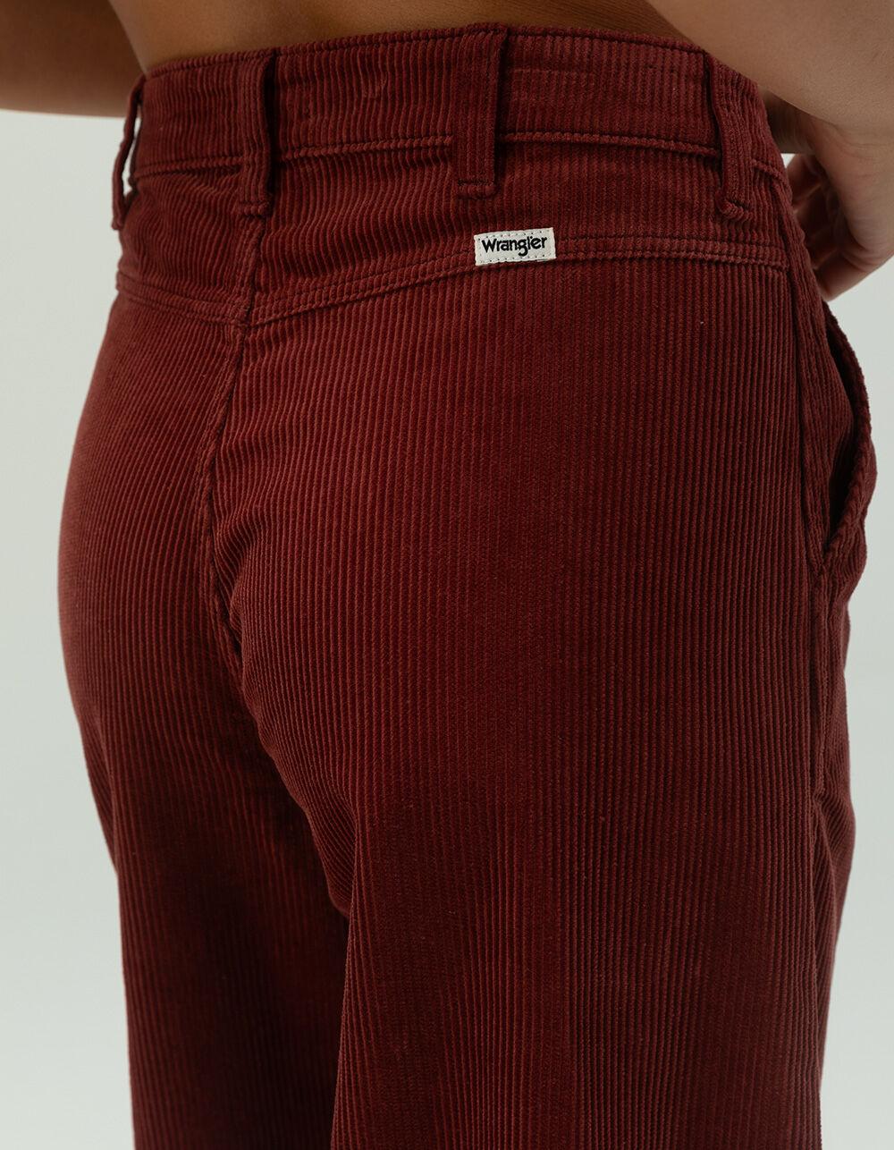 WRANGLER High Rise Trouser Corduroy Womens Jeans - RUST Product Image