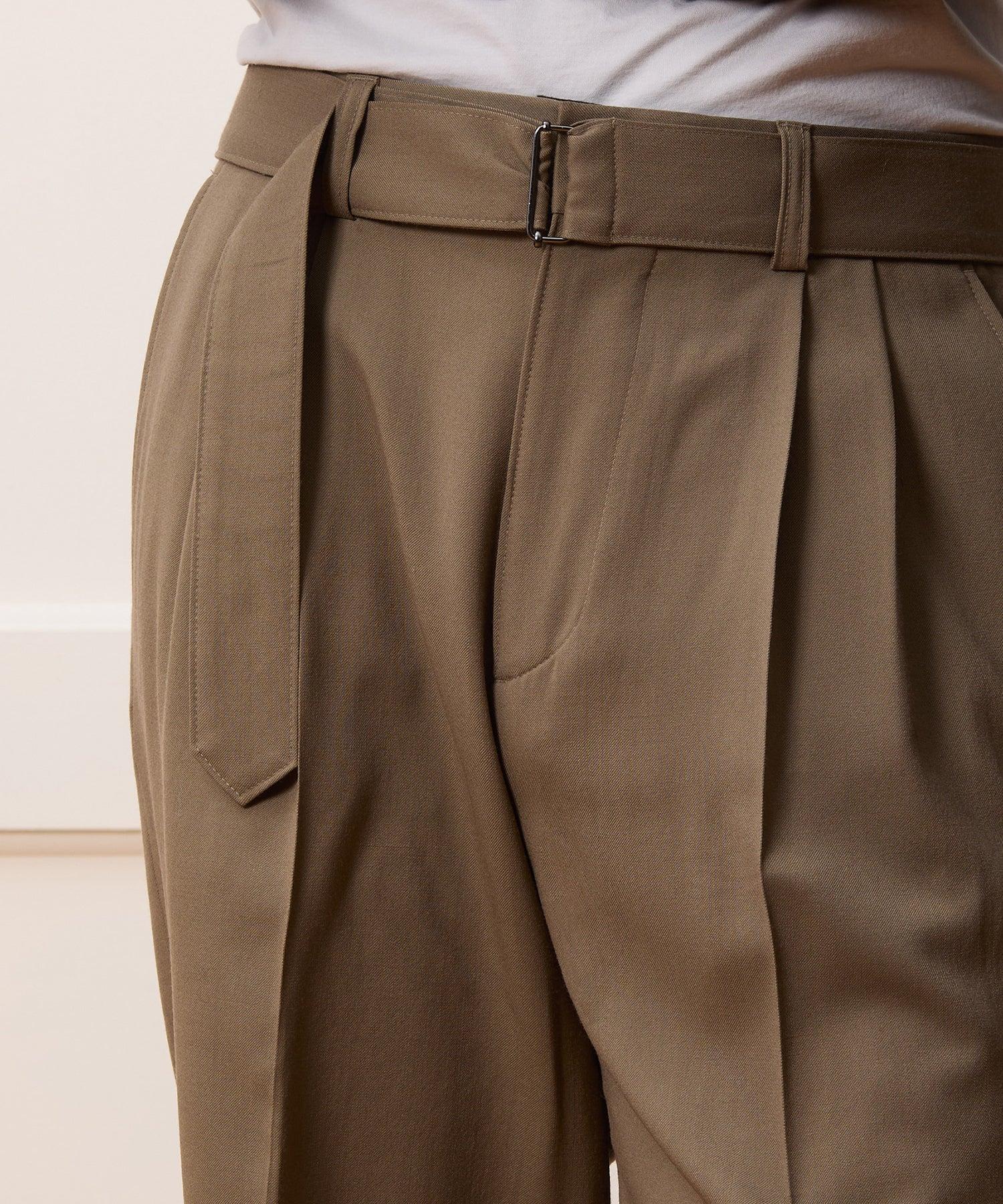 Italian Gabardine Self Belt Trouser Product Image