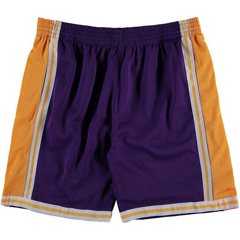 Men's Mitchell & Ness Purple Los Angeles Lakers Big & Tall Hardwood Classics Swingman Shorts,  Product Image
