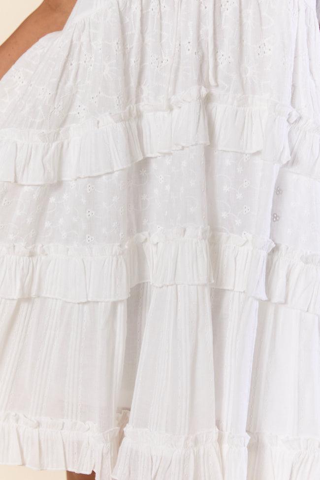 Pure Charm White Ruffle Babydoll Dress FINAL SALE Product Image