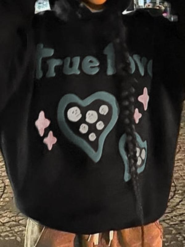 Interesting Print Oversized Hoodie Product Image
