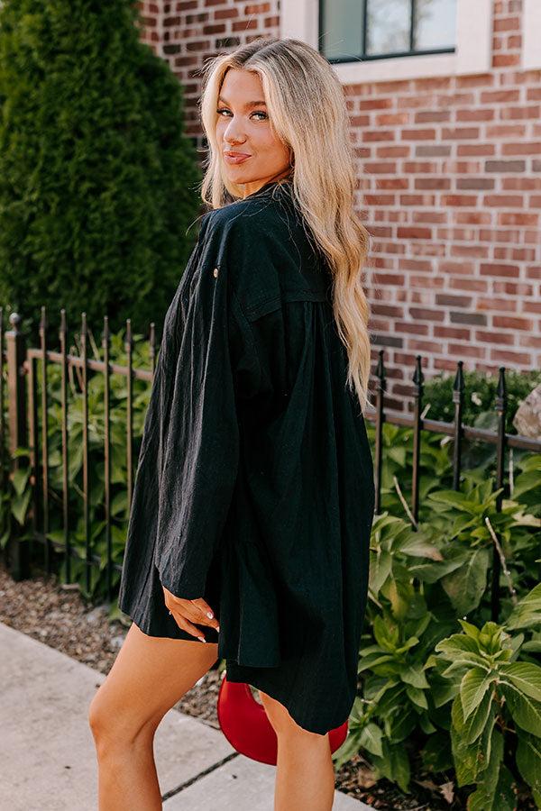 Cafe Cutie Button Down Mini Dress Product Image