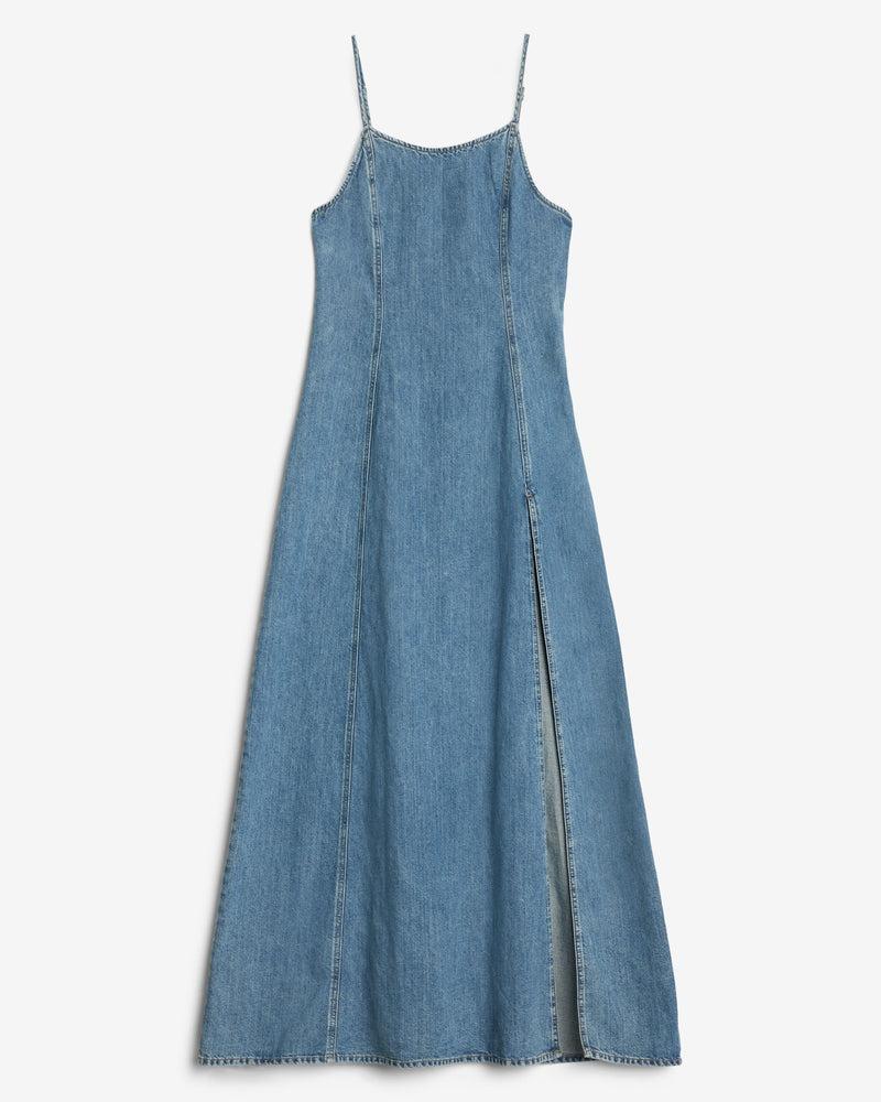 Indigo Linen Sleeveless Maxi Dress Product Image