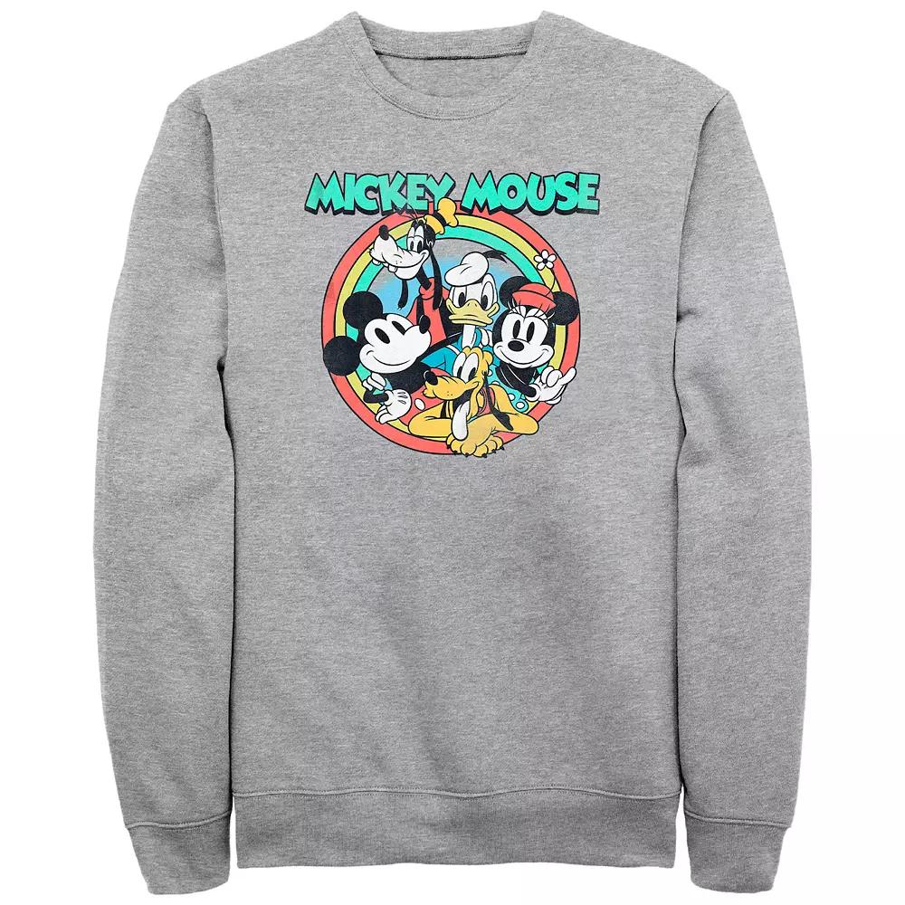 Disney's Mickey Mouse And His Friends Men's Graphic Fleece, Size: Large, Athletic Grey Product Image