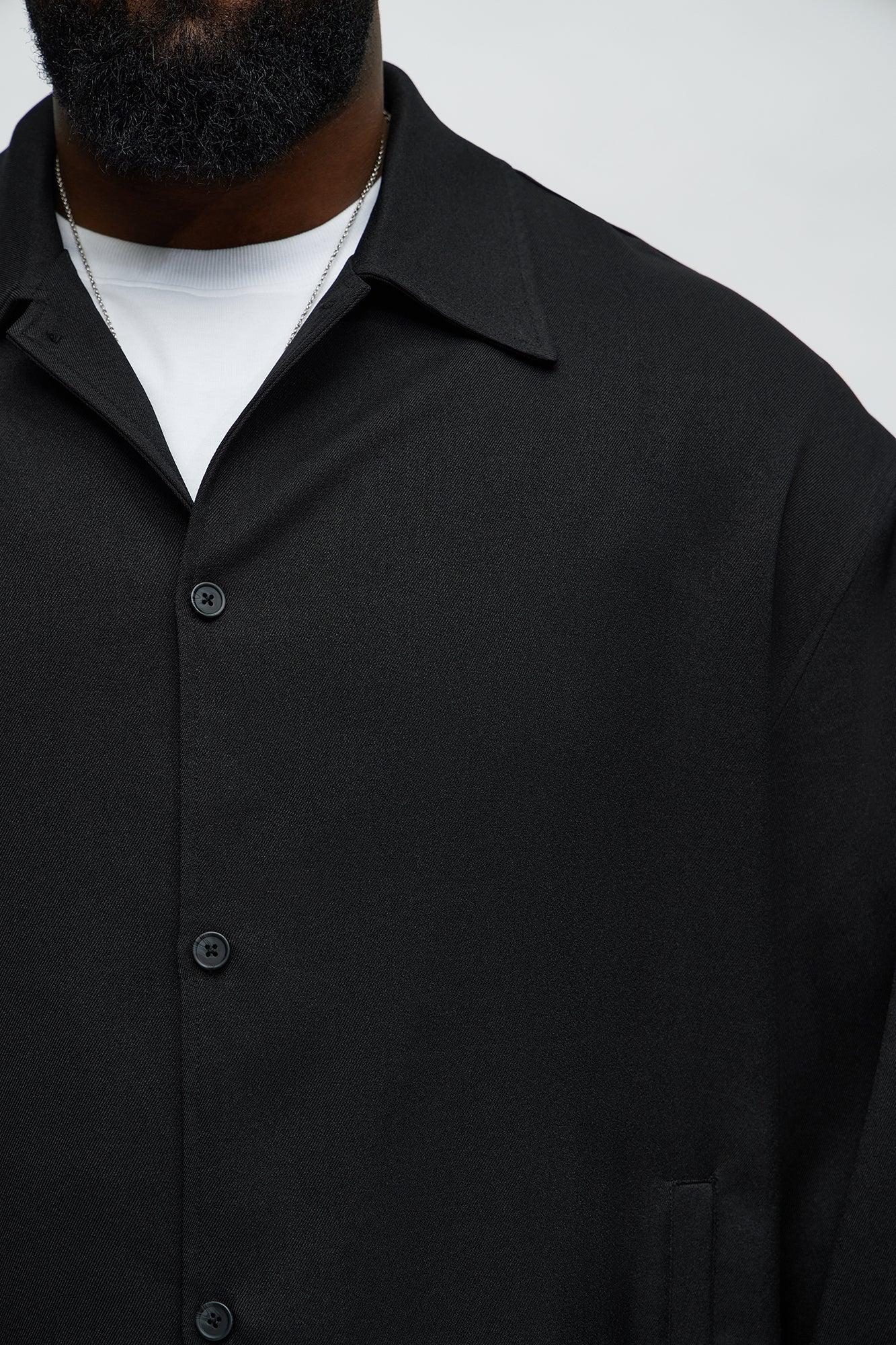 Relaxed Mara Overshirt - Black Male Product Image
