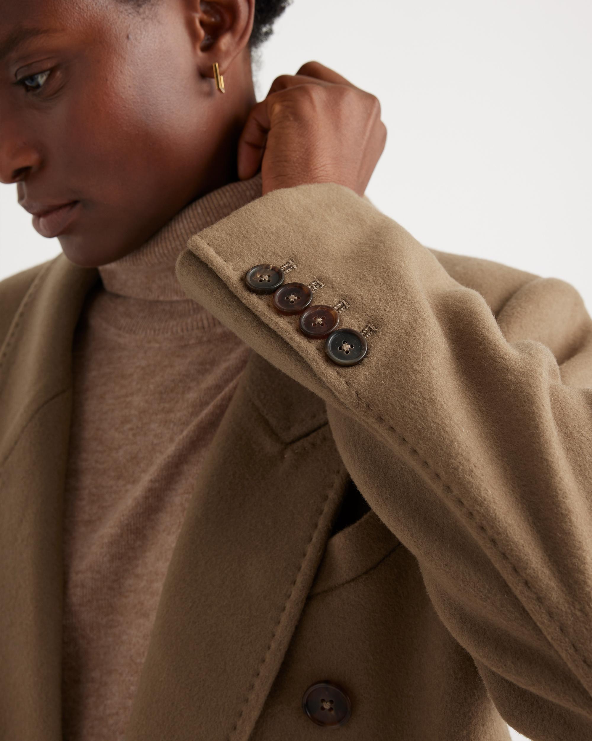 Quince | Women's Italian Wool Double-Breasted Coat Wool/Nylon Product Image